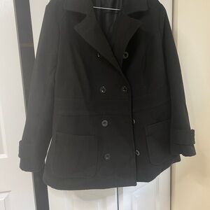 Torrid Classic Black Double-Breasted Women's Coat